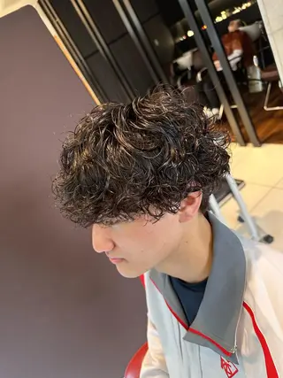 パーマ メンズ little×aimer仙台2号店所属・仙台駅/メンズパーマ /🔗髙橋海汰のヘアスタイル