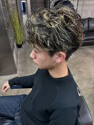 カラー パーマ メンズ 土岐 仁/メンズ専門 パーマ特化美容師🔥のヘアスタイル