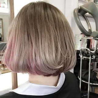 ショート ミディアム カラー 原宿サロン代表 デザインカラー伊藤卓のヘアスタイル