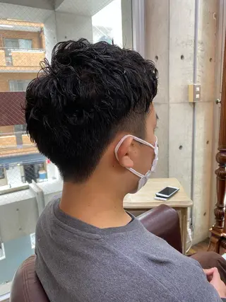 ショート パーマ メンズ kico home 肥後橋店所属・似合わせレイヤー 阿波座/ふじむらのヘアスタイル