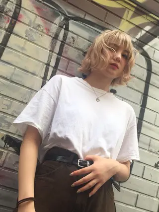 ショート カラー ブリーチ難民の救世主 サロンINK.渋谷のヘアスタイル