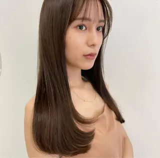 セミロング カラー パーマ ヘアアレンジ メンズ キッズ ネイル マツエク・マツパ アイブロウ 髪質改善🇰🇷 レイヤーカット/梅田のヘアスタイル