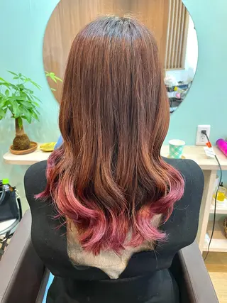 ロング カラー ヘアアレンジ like みやびのヘアスタイル