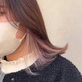 ミディアム マホ/日吉/髪質改善 /レイヤー/ガーリーのヘアスタイル