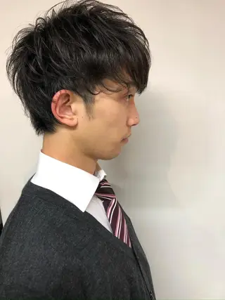 メンズ StellA所属・アートディレクター ワダヒサノリのヘアスタイル