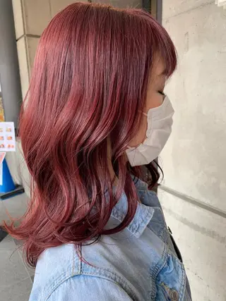 セミロング カラー 平野 優奈のヘアスタイル