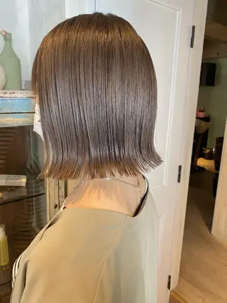 ミディアム カラー 似合わせカラーパーマ 🌿kitin米川のヘアスタイル