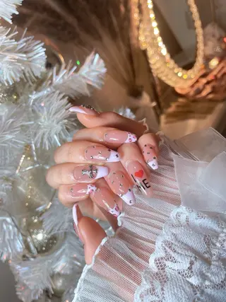 ネイル 23時まで❤︎韓国、 ワンホンネイルのネイルデザイン