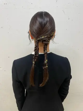 ロング カラー ヘアアレンジ 髪質改善/縮毛/新宿 🫧SUZUKA🫧のヘアスタイル