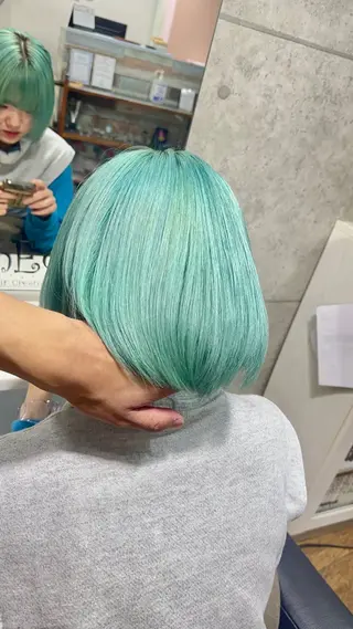 ショート カラー mEg hair creation川崎矢向店所属・✨️ハイトーン× 髪質改善アトム✨️のヘアスタイル