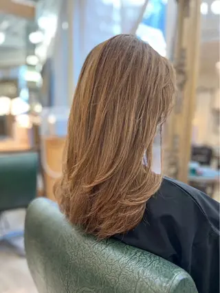 セミロング ❤︎大人シック ベージュrihoのヘアスタイル