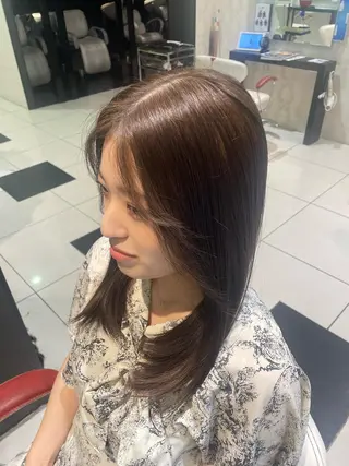 セミロング 💞暖色カラー 💞risaのヘアスタイル