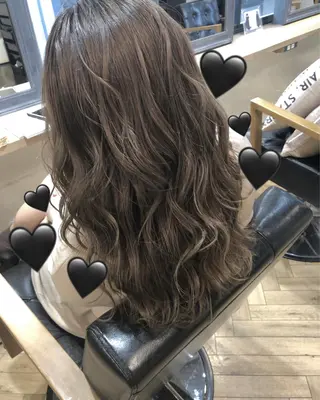 ロング カラー 艶カラー/韓国顔周り 🎀mamiのヘアスタイル