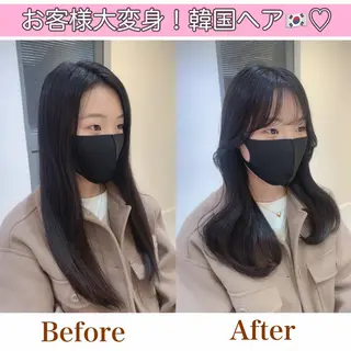 ロング 奥田 蓮のヘアスタイル