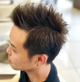 ショート カラー メンズ アンドウ ユウ/ レイヤーカット/韓国のヘアスタイル