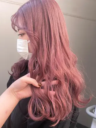 セミロング カラー ハイトーン/ウルフ/ ボブ/増田のヘアスタイル