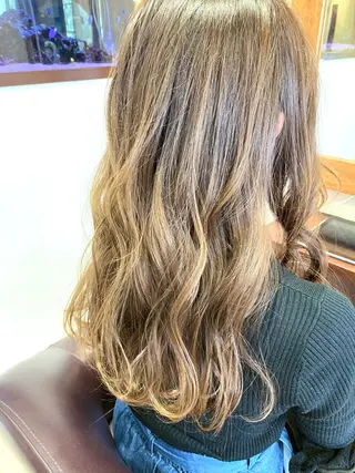 ロング カラー パーマ 美容師歴18年 ALBA 齊藤のヘアスタイル