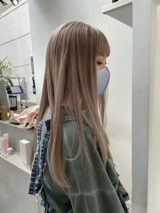 ロング miyu ハイトーン/レイヤーのヘアスタイル