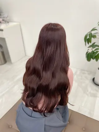 カラー 高岡/EARTH みお/シールエクステのヘアスタイル