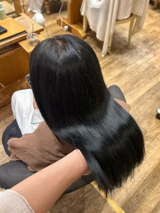 セミロング きょうか 縮毛矯正モデル募集中のヘアスタイル