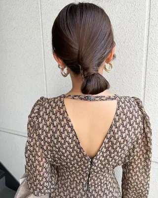 セミロング ヘアアレンジ カラーパティシエ facce🌼ikoのヘアスタイル