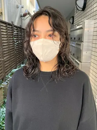 ミディアム パーマ 銀座No.1髪質改善 縮毛矯正/本木のヘアスタイル