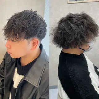 パーマ メンズ ダウンパーマ特化💎 ボブ・レイヤーりなのヘアスタイル