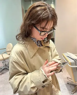 ミディアム パーマ warme𓂂𓂃 fukaのヘアスタイル