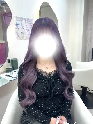 ロング カラー ヘアアレンジ 🖤kana/艶髪/ 韓国風カラー🖤のヘアスタイル