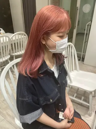 セミロング カラー miyu /大阪美容室のヘアスタイル