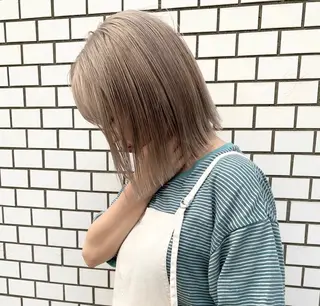 ミディアム カラー 💗暖色/ブリーチ/ レイヤー/横浜/メイのヘアスタイル