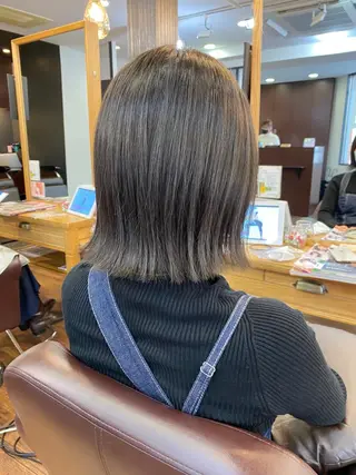 ミディアム 【韓国ヘア×透明感 カラー】笹谷 莉未のヘアスタイル