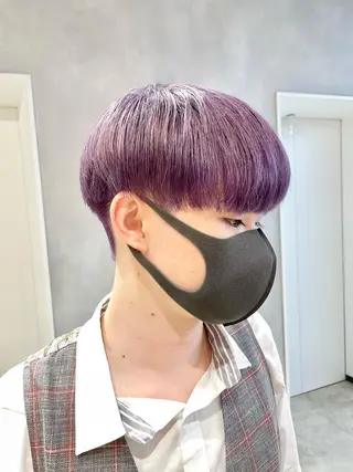 ショート カラー メンズ ブロンド×ハイトーン ／遠藤将太のヘアスタイル