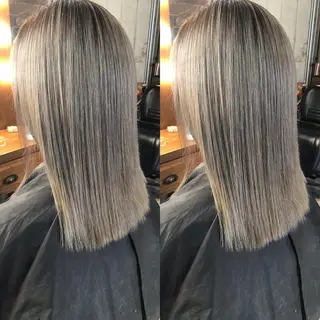 ミディアム カラー パーマ ヘアアレンジ メンズ キッズ ネイル マツエク・マツパ 韓国風×透明感カラー 髪質改善オタベシンヤのヘアスタイル