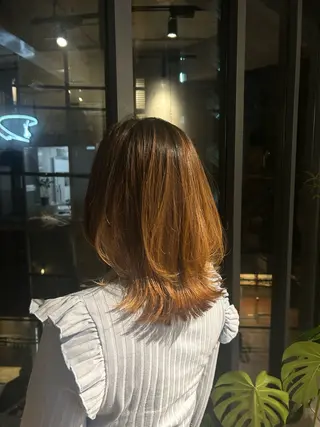 ミディアム カラー パーマ ヘアアレンジ 👒oikawa kaede🍃のヘアスタイル