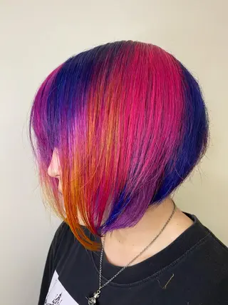 ショート ゆぴ☾‪/推しカラー /ハイトーンのヘアスタイル