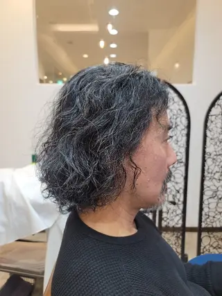パーマ ミディアム Men's救世主 店長施術のヘアスタイル