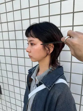 ミディアム カラー 似合わせカット /パーマ岡本淳平のヘアスタイル