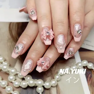 ネイル カラー パーマ ヘアアレンジ メンズ キッズ マツエク・マツパ アイブロウ セミロング YUKI 💗 渋谷店のネイルデザイン