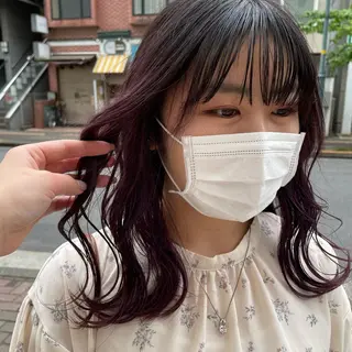 セミロング カラー 韓国ヘア🦋 MIYUのヘアスタイル