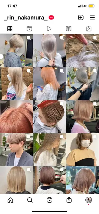 ショート ハイトーン/ ボブ 中村麟のヘアスタイル