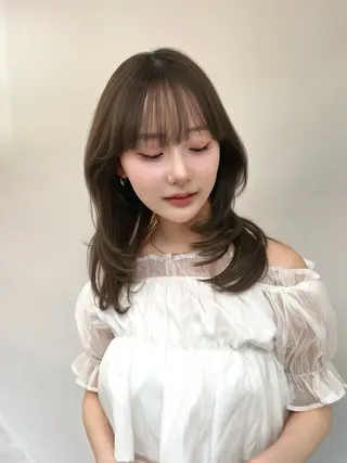 ミディアム カラー COALL nex the salon所属・Riria✨ 透明感カラーのヘアスタイル