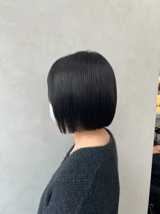 ショート 艶ボブ🤎ボブパーマ 透明感カラー\メンズのヘアスタイル