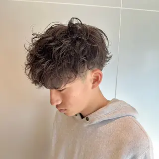 ミディアム パーマ メンズ メンズパーマ達人/ フェード/イツキのヘアスタイル