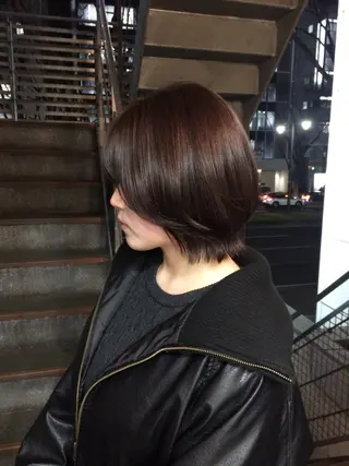 ショート カラー 杏華 パーマ\ショートのヘアスタイル