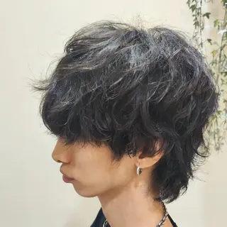 ミディアム メンズ FourCornersCutShop3/cent栄フェード刈り上げメンズ専門所属・フェード/パーマ☀ 安部佑希のヘアスタイル