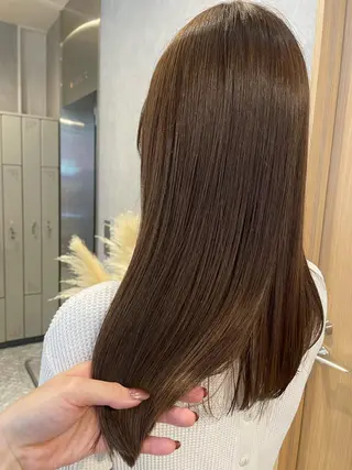 セミロング 女性スタイリスト専門サロン Zina 天神西通り所属・艶髪韓国ヘア MANAMI🎀のヘアスタイル