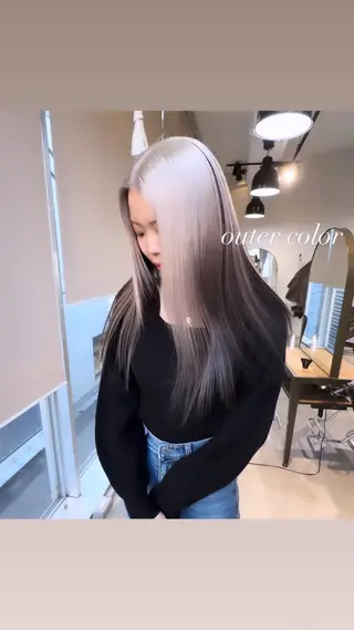 ロング カラー 💜ハイトーン💛 マジカルかいちゃんのヘアスタイル