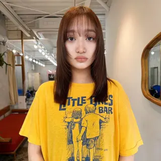 ミディアム カラー honoka ikegamiのヘアスタイル