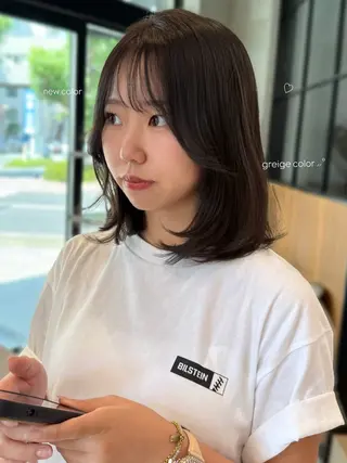 ミディアム yuuri🎀/大宮 /韓国ヘア/レイヤーのヘアスタイル